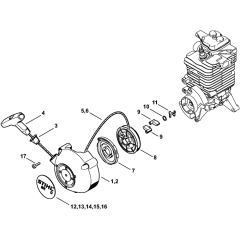 Rewind Starter for Stihl BR500