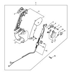 Control Handle for Stihl BR 550