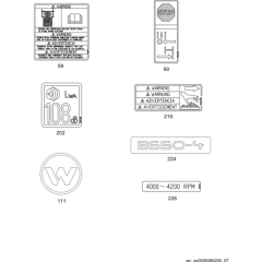 Labels for BS50-4 Rammer