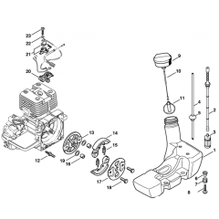Fuel Tank & Clutch for Stihl BT121-Z