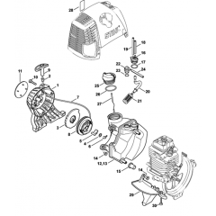 Rewind Starter & Fuel Tank