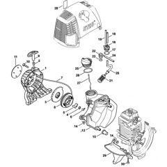 Rewind Starter & Fuel Tank