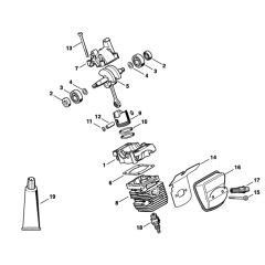 Crankcase, Cylinder, Muffler