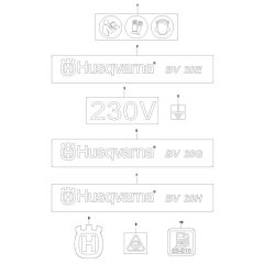 Husqvarna BV 20 Decals