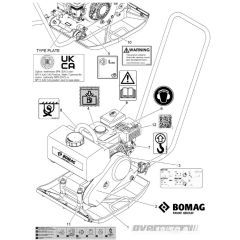 Decal Assembly for Bomag BVP12/50