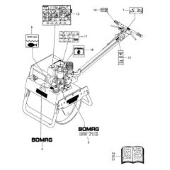 Decal Assembly for Bomag BW 71 E