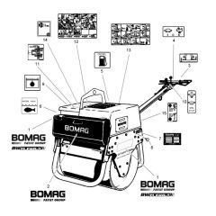 Decal Assembly for Bomag Roller