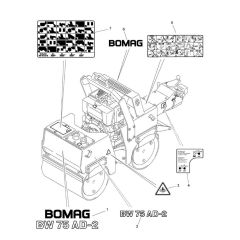 Decal Assembly for Bomag BW 75 AD-2