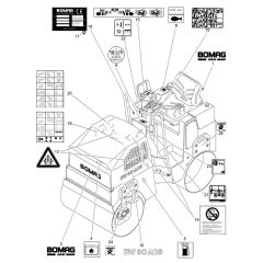Decal Assembly for Bomag Roller
