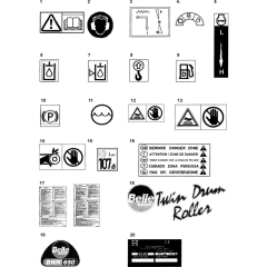 Decals for Belle TDX 650 Roller