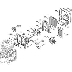 Carb Housing & Air Filter Assembly