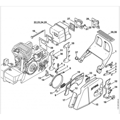Chain Brake & Muffler Assembly