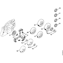 Clutch & Chain Sprocket for MS260