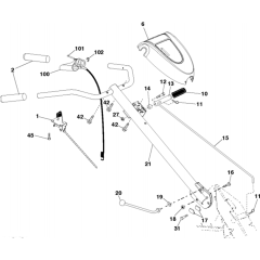 Handle Assembly for Husqvarna