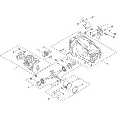 Cylinder, Crankcase, Piston