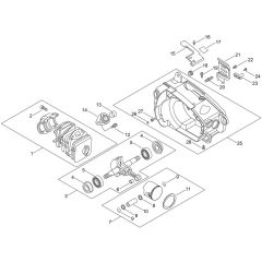 Cylinder, Crankcase, Piston