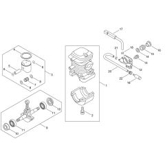 Cylinder, Piston, Crankshaft