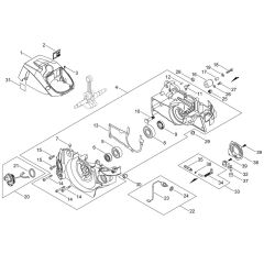 Crankcase for ECHO CS-452ESX