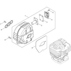 Muffler for ECHO CS-501SX