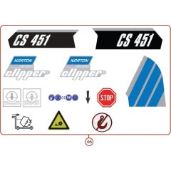 Labels for CS451ET Floor Saw