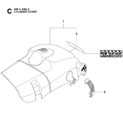 Cylinder Cover for Husqvarna 445ii