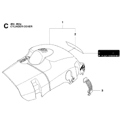 Cylinder Cover for Husqvarna 450
