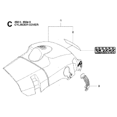 Cylinder Cover for Husqvarna 450eii