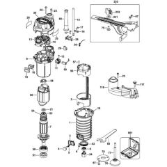 DeWalt D26200K Router Assembly