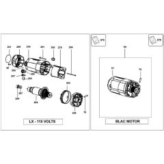 Motor Assembly for DeWalt Saw