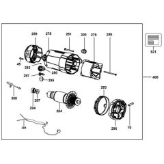 Motor Assembly for DeWalt Saw