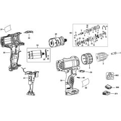 Main Assembly for DeWalt DCD700