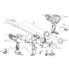 DeWalt DCE580D1 Caulk Gun Assembly