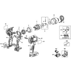 DeWalt DCF830 Main Assembly