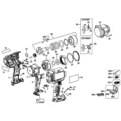 DeWalt DCF899 Main Assembly