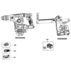 Main Assembly for DeWalt DCH335X2
