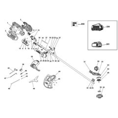 DeWalt DCM581 Brushcutter Assembly