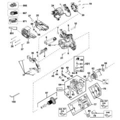 DeWalt DCS520 Main Assembly