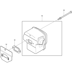 Muffler Assembly for Makita DCS9000-60