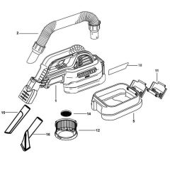 Main Assembly for DeWalt DCV517N