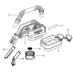 DeWalt DCV517N Main Assembly