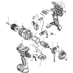 Makita DDF458RFE3 Assembly