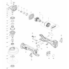 Makita DGA456Z Main Assembly