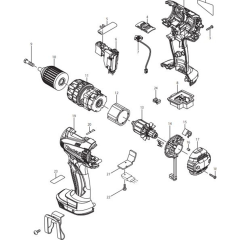 Main Assembly for Makita DHP456RFE