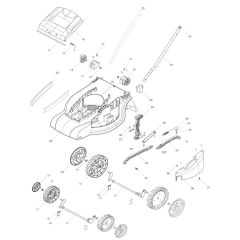 Deck & Wheel Assembly for Makita