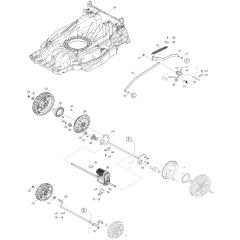 Deck & Wheel Assembly for Makita