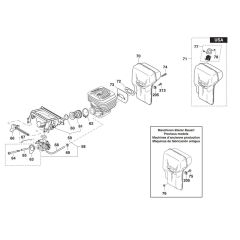 Muffler Assembly for Makita DPC7331