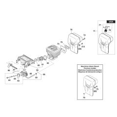 Muffler Assembly for Makita DPC8112