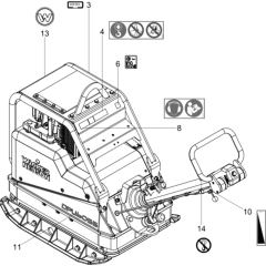 Labels Assembly for Wacker DPU6055