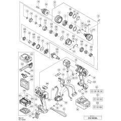 Hikoki DS18DBL Main Assembly