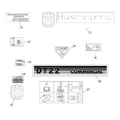 Husqvarna DT22B5NRA Decals